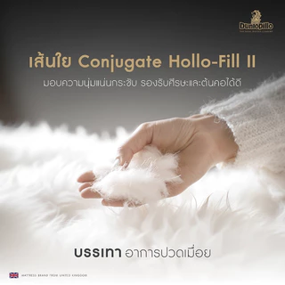 Dunlopillo หมอนข้าง Royal Cloud เพื่อสุขภาพ ป้องกันไรฝุ่น