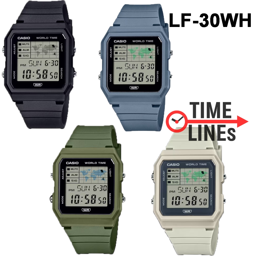 !!ประกันพร้อมกล่อง CMG!! CASIO รุ่น LF-30W นาฬิกาข้อมือ ใส่ได้ทั้งผู้ชายและผู้หญิง นาฬิกาทรงสี่เหลียม ฟังชั่นครบ วินเทจ