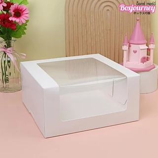 Boxjourney กล่องเค้ก 1 ปอนด์ สีขาว (สูง 10 และ 12 cm.) (10 ใบ/แพ็ค)