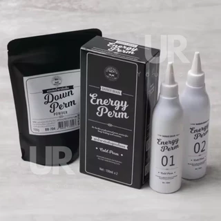 (พร้อมส่ง/ของแท้มีเลขจดแจ้ง)BARBER BRAIN ENERGY PERM & DOWN PERM POWDER ผลิตภัณฑ์ชุดน้ำยาดัดเย็นเนื้อเจล แถมผง down perm