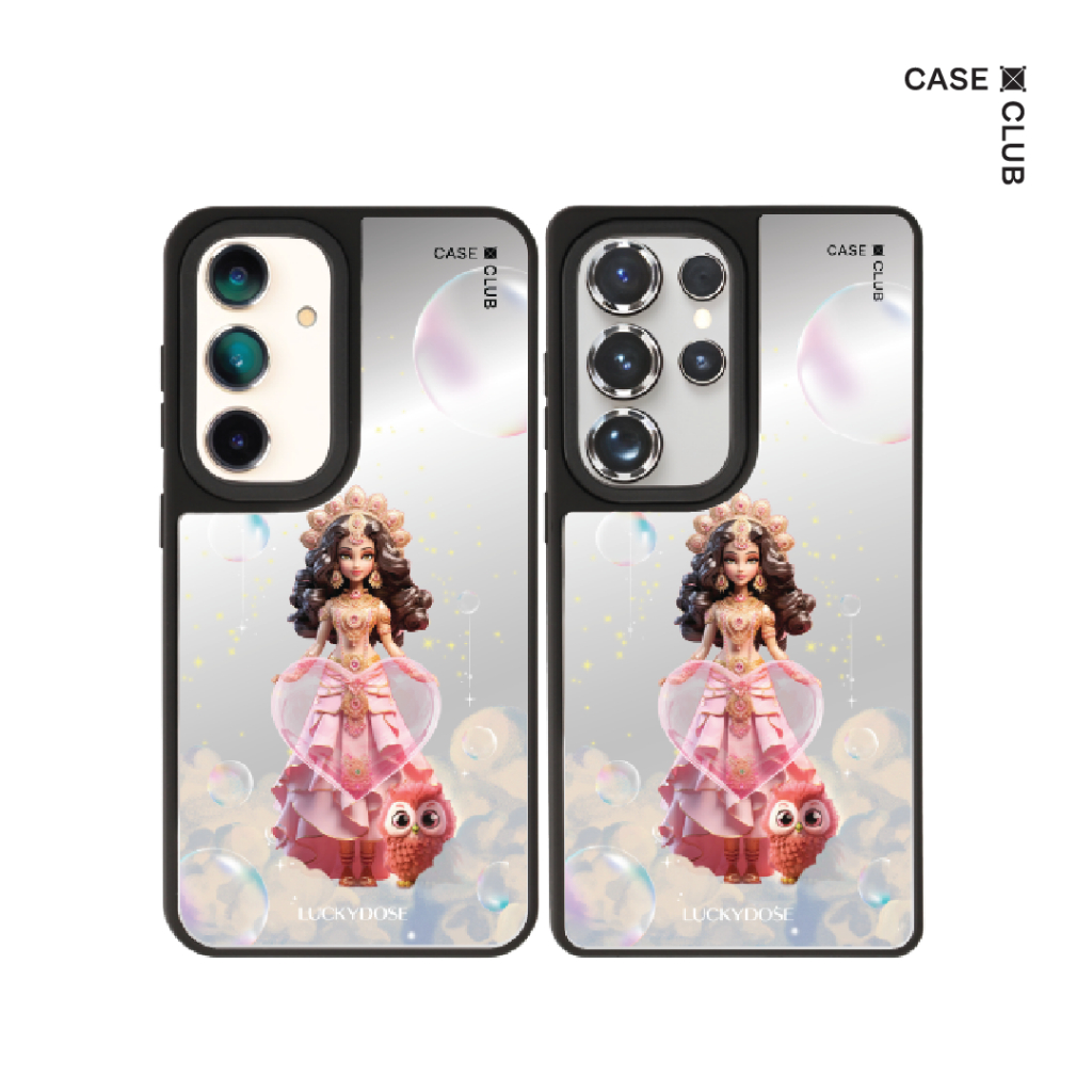 CaseClub เคส ซัมซุง เคส Samsung เคส กระจก ลาย LuckyDose Lakshmi สำหรับ Galaxy S25 Ultra / S25 / S24 