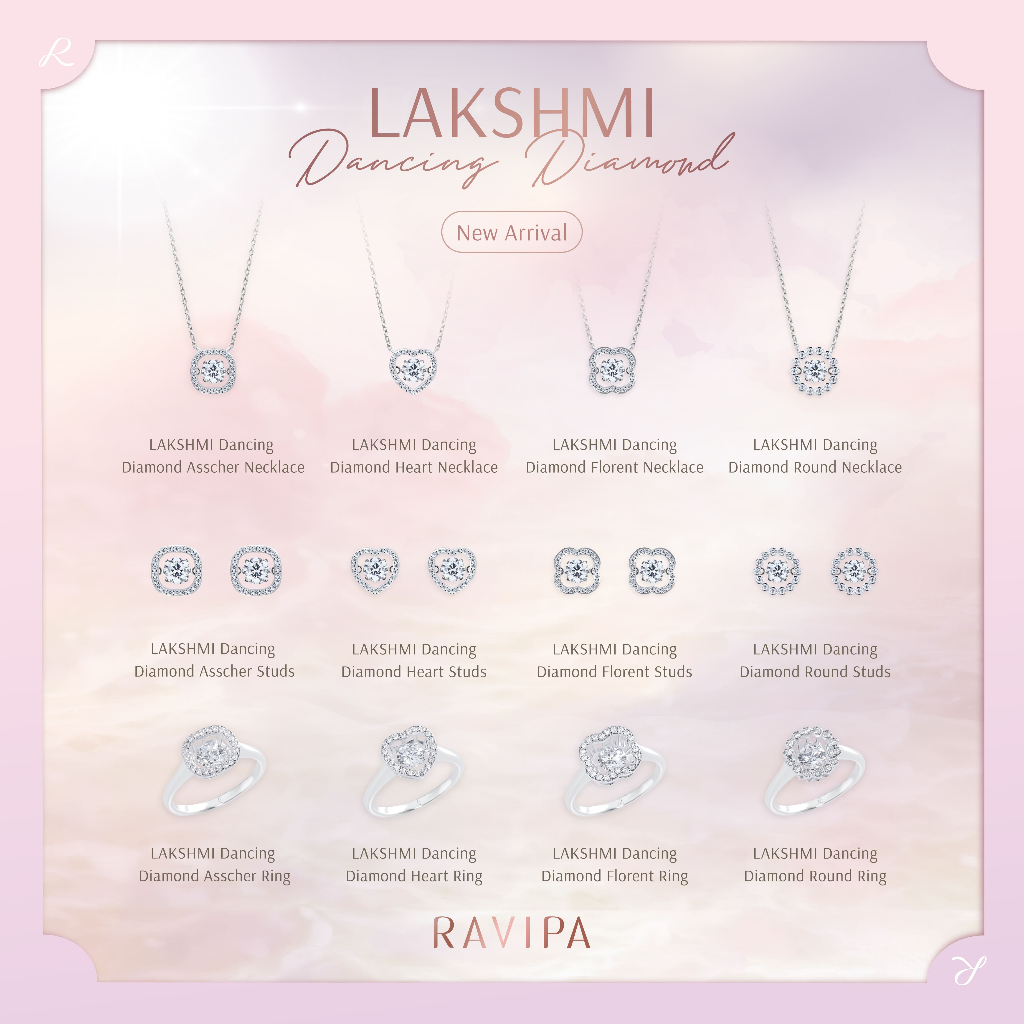 Ravipa | LAKSHMI Dancing Diamond Asscher Necklace พระแม่ลักษมี – สร้อยคอ ราคา ถูกที่สุด ดีลบีเคเค แกลเลอรีภาพที่ 6