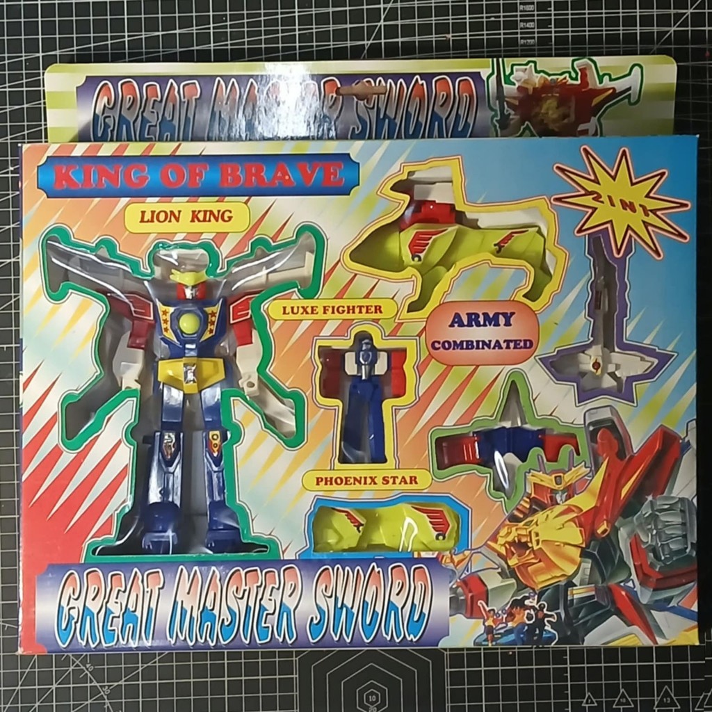 (ค้างสต๊อก-กล่องใหม่-ไต้หวันเก่า-กล่องใหญ่ 40+cm.) Great Master Sword Robot Set – King of Brave / Vi