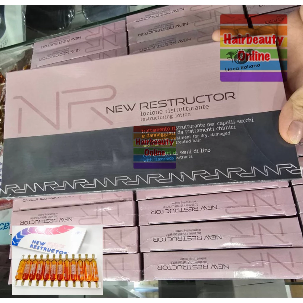 รุ่นใหม่ #Alfaparf #Restructor #โลชั่น เซรั่มทับทิม ล้างสารเคมีตกค้าง หลอด10มล.(ขาย1กล่อง12หลอด)