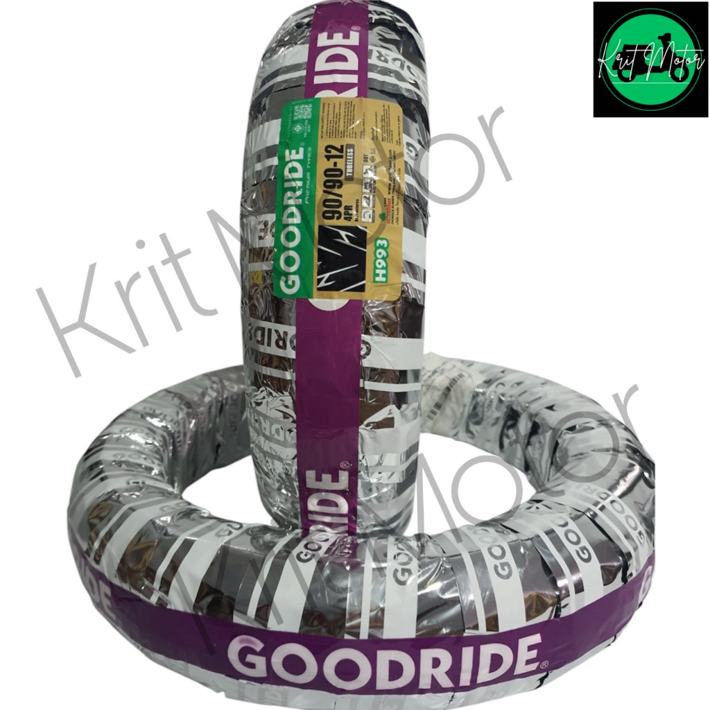 ยางนอกรถมอเตอร์ไซค์ ยี่ห้อGOODRIDE H993TL (ลายสายฟ้า)ขอบ 12 ชนิดไม่ใช้ยางใน *แถมฟรีพวงกุญแจ