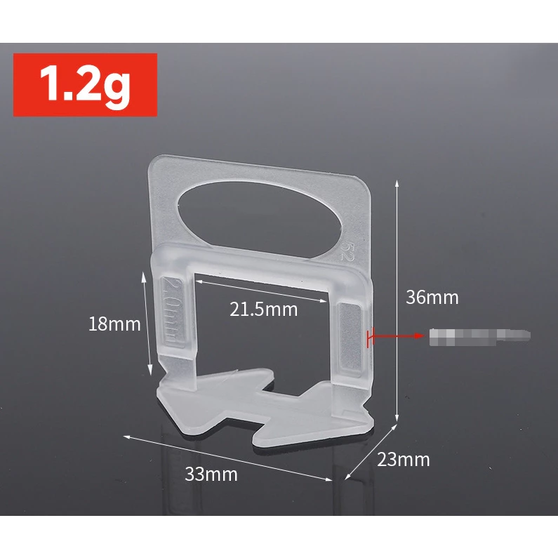 คลิปปรับระดับหินอ่อน แกรนิต ปูกระเบื้อง 100 ชิ้น/ถุง ความหนา 3mm-23mm thumbnail 3