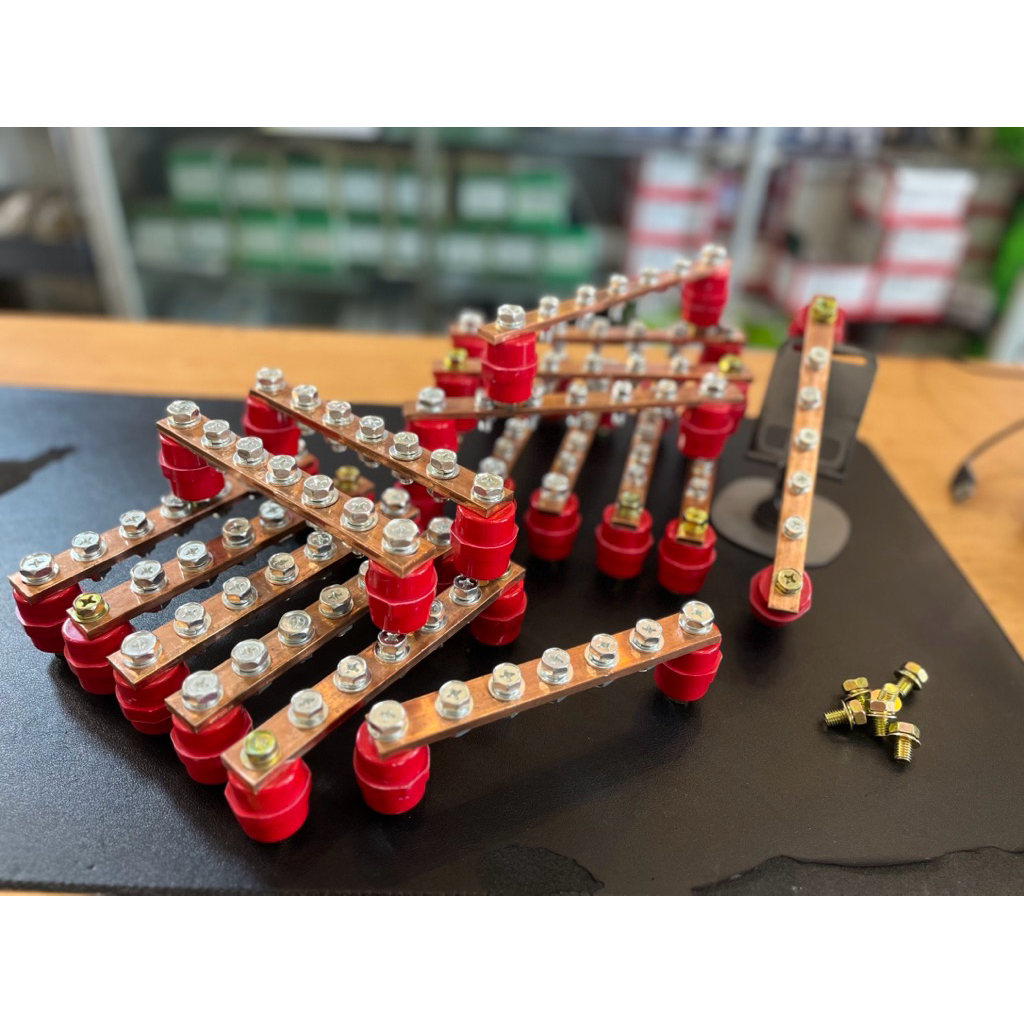 Sunmoon/บาร์ทองแดง/งานตู้ไฟ/บัสบาร์ทองแดง+ลูกถ้วยSM35และ25ครบชุด/ขนาด150Aพร้อมSM25,200Aพร้อมSM35