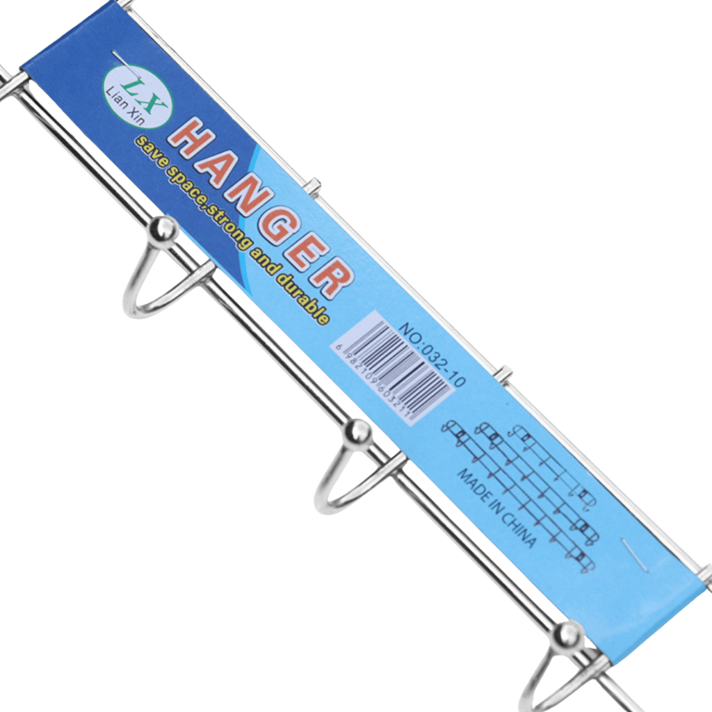 AT.Store ตะขอแขวนสแตนเลส 10 หัว 6 หัว  ตะขอแขวนของติดผนัง ที่แขวนของแบบติดผนัง แข็งแรง ทนทาน - รูปที่ 3