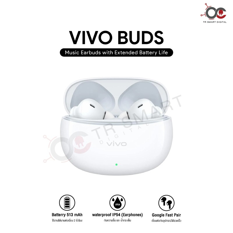 Vivo buds หูฟัง Bluetooth หูฟังไร้สาย สินค้าแท้จากศูนย์
