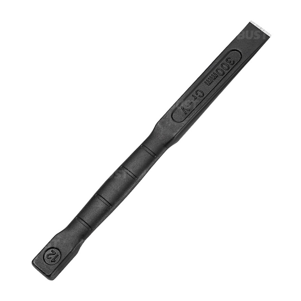 สกัดมือ Cr-V ดำ ปลายแบน เหล็กสกัด สกัดปูน หุ้มยางปากแบน