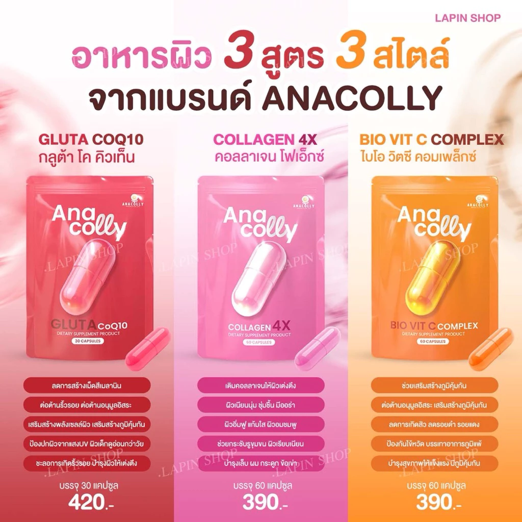 Anacollys คอลลาเจนไดเปปไทด์ + Vit C วิตซีเข้มข้น DUO SET thumbnail 7
