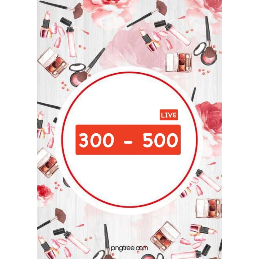 CF สินค้าราคา 300-500 บาท ใน Live สด