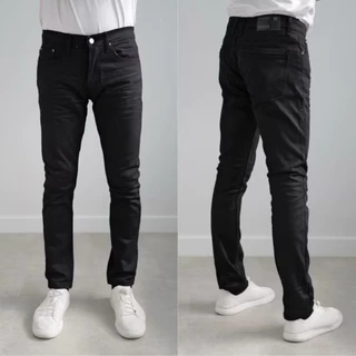 WINSMAN กางเกงยีนส์ขายาวทรงSlim-fit ผ้ายีนส์ยืดSpandex2% ผ้านิ่ม ใส่สบาย ยับหน้า เป้าซิปล็อกทองเหลือง