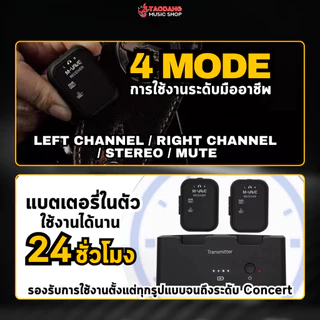 MVave WP-12 ไวเลสหูฟัง M-Vave WP12 Wireless In Ear Monitor - เต่าแดง