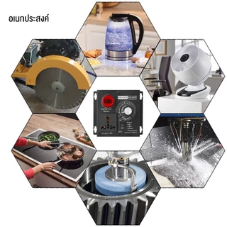 เครื่องควบคุมแรงดันไฟฟ้า Ac 220V 4000W ขนาดกะทัดรัดแบบพกพา SCR Voltage Regulator Motor Speed Controller Electronic Dimm