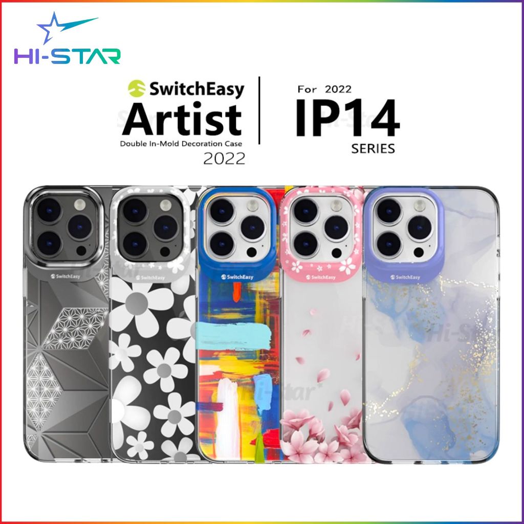 SwitchEasy Artist เคสใสลายภาพ 3มิติ เคสกันกระแทก IP14/14 pro/14Plus/ 14 pro Max