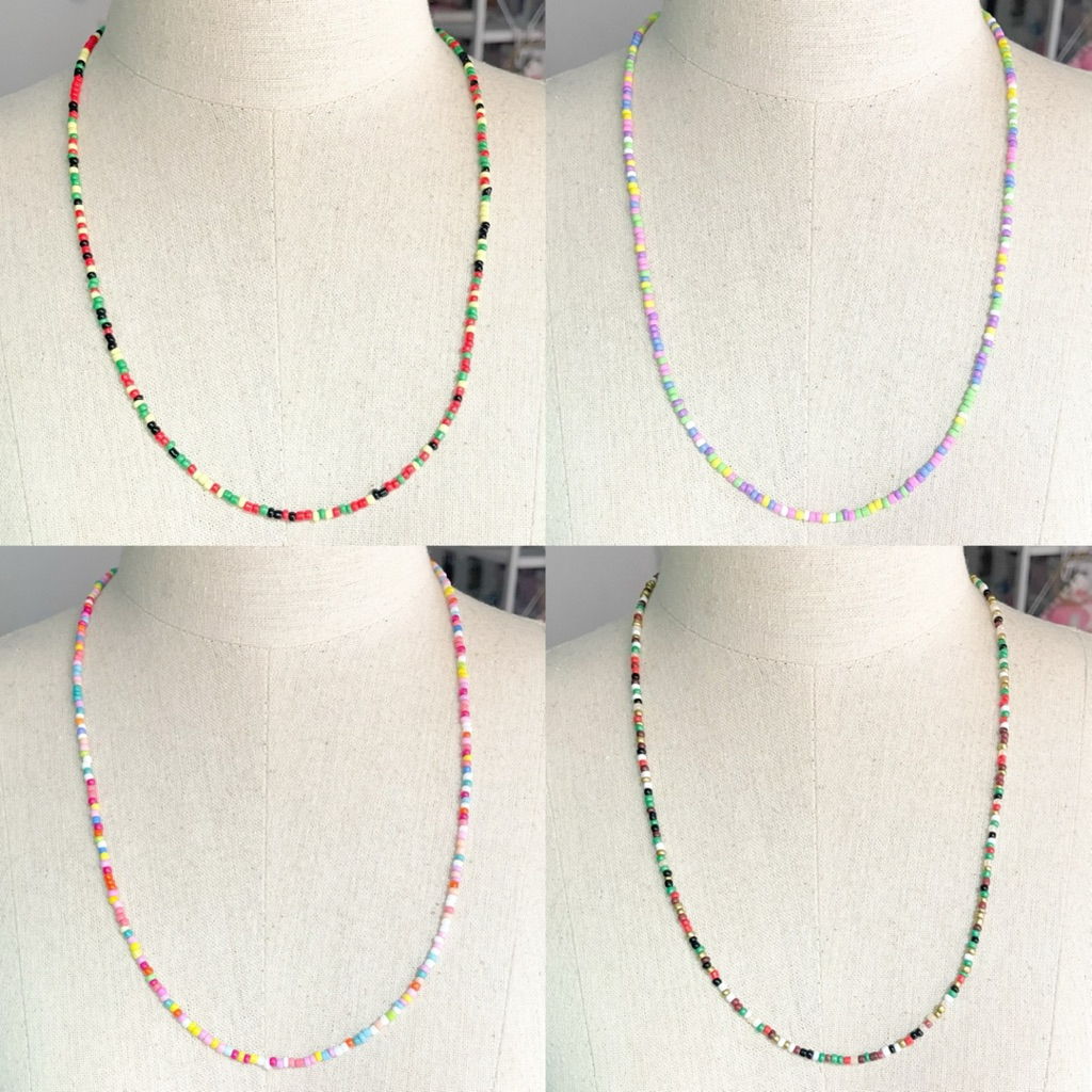 สร้อยคอลูกปัดหลายสียาวพิเศษ ꒰ พร้อมส่ง ꒱ ⭐️ ⋆⁺₊