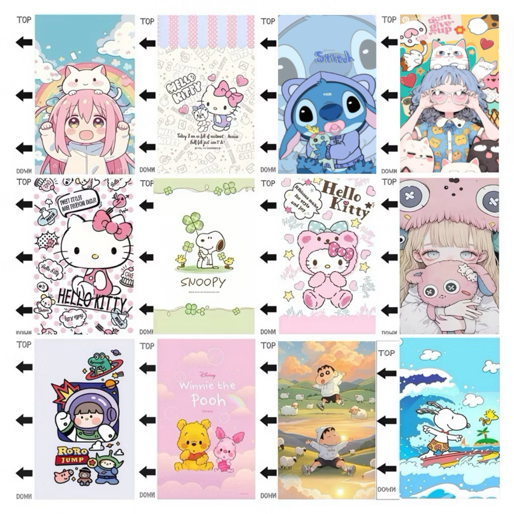 ฟิล์มหลังมือถือลายการ์ตูน ตัดตามรุ่น