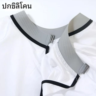 ผ้าคลุมตัดผม ผ้าคลุมซอยผมปกซิลิโคนป้องกันเส้นผม สีขาว