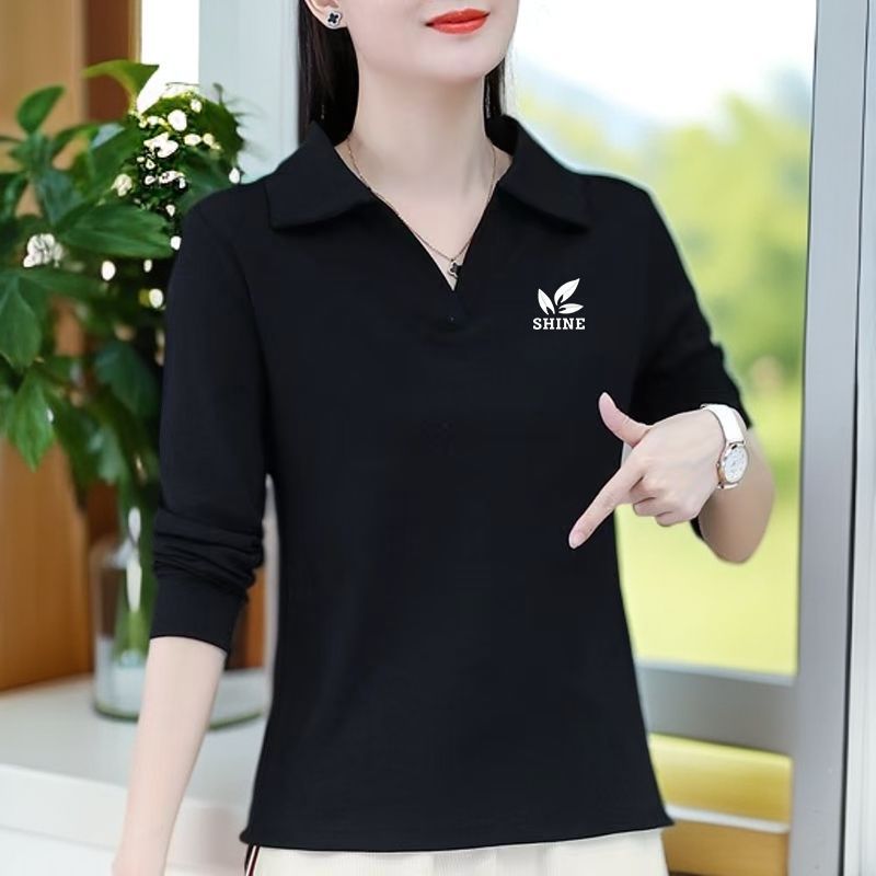 ราคาต่ำสุด  ที่ถูก ที่สุด  สวยมาก  สีทึบ  แขนยาว  เสื้อโปโล  4สี  M~5XL