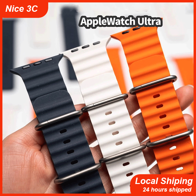 สายนาฬิกา Ocean Band สำหรับ Apple Watch Ultra 2 49 มม. 45 มม. 46 มม. สายซิลิโคนสปอร์ต Correa ซีรีส์ 10 9 7 8 6 SE