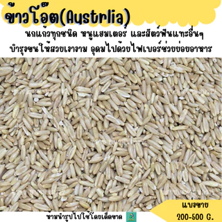 ข้าวโอ๊ต (แบ่งขาย 200-500G.) อาหารนกแก้ว และ สัตว์ฟันแทะ