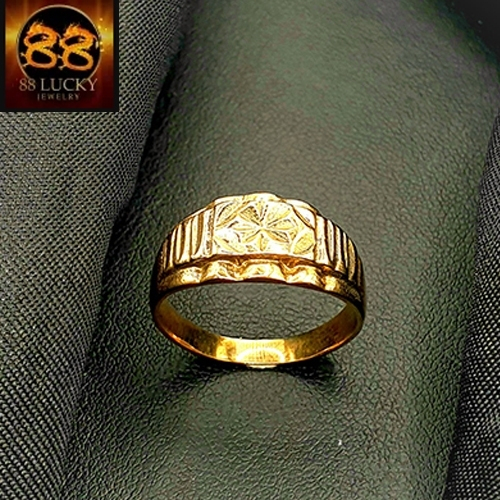มีของพร้อมส่ง!! แหวนทองเหลือง 24k ขัดเงาอย่างดี แหวนตัดลาย **ราคาส่งทักแชท**