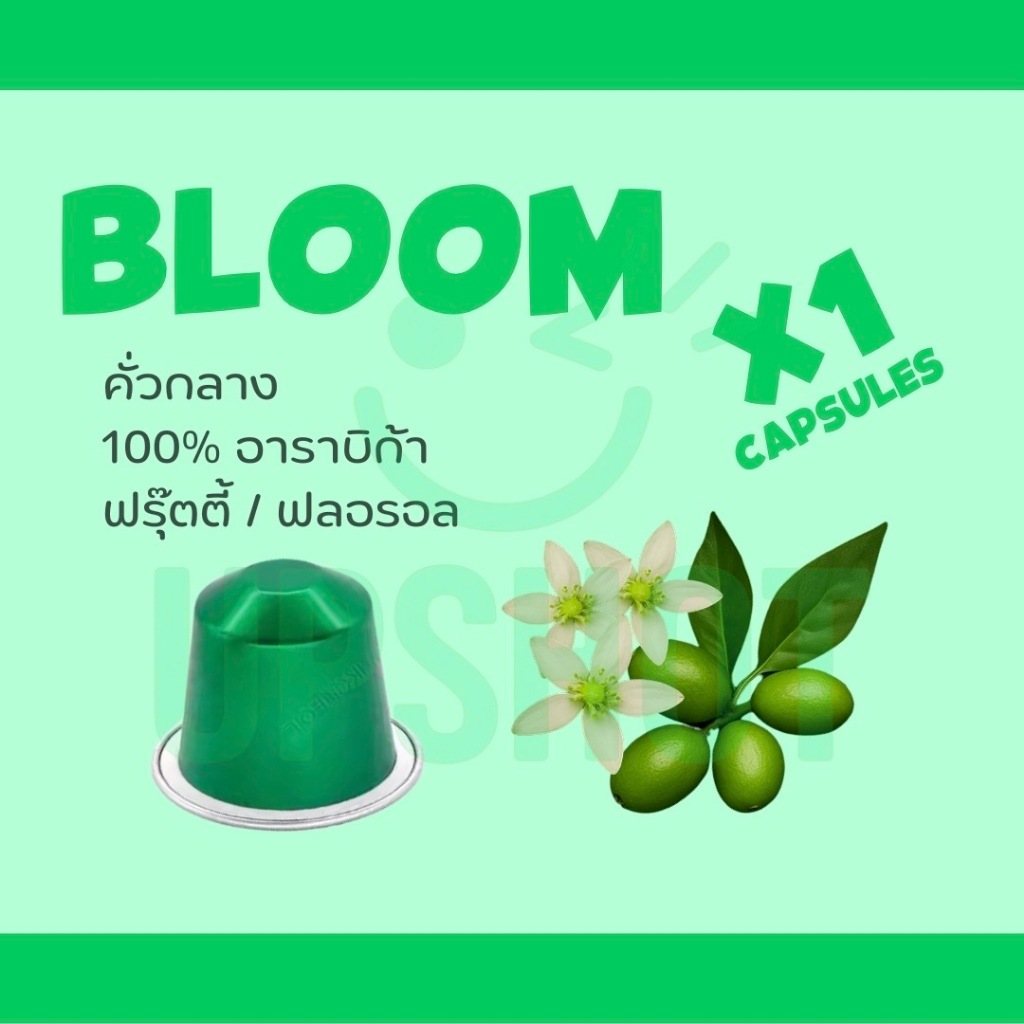 UPSHOT Bloom กาแฟแคปซูลสีเขียว สำหรับเครื่อง nespresso สดชื่น เบา ละมุน