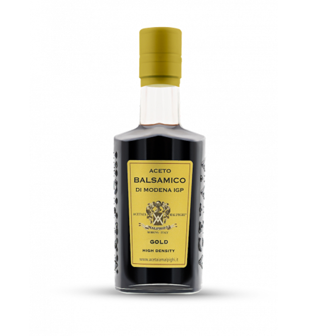 MALPIGHI - BALSAMIC VINEGAR OF MODENA IGP 250ML GOLD น้ำส้มสายชูหมักจากน้ำองุ่นแดง