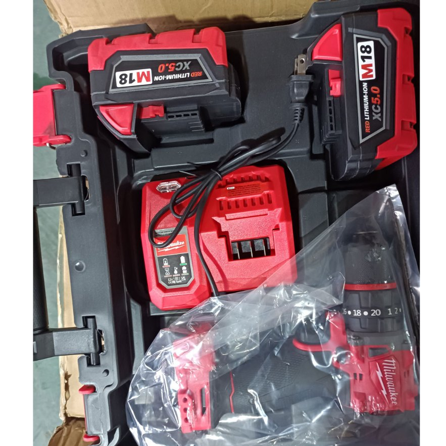 [รับประกัน 1 ปี] เดิม MiIwaukee M18 FPD3 ผลกระทบสว่านไฟฟ้า 18V 5.0Ah ลิเธียมไฟฟ้าสว่านไฟฟ้าเจาะปูนซีเมนต์ไม้ - รูปที่ 5