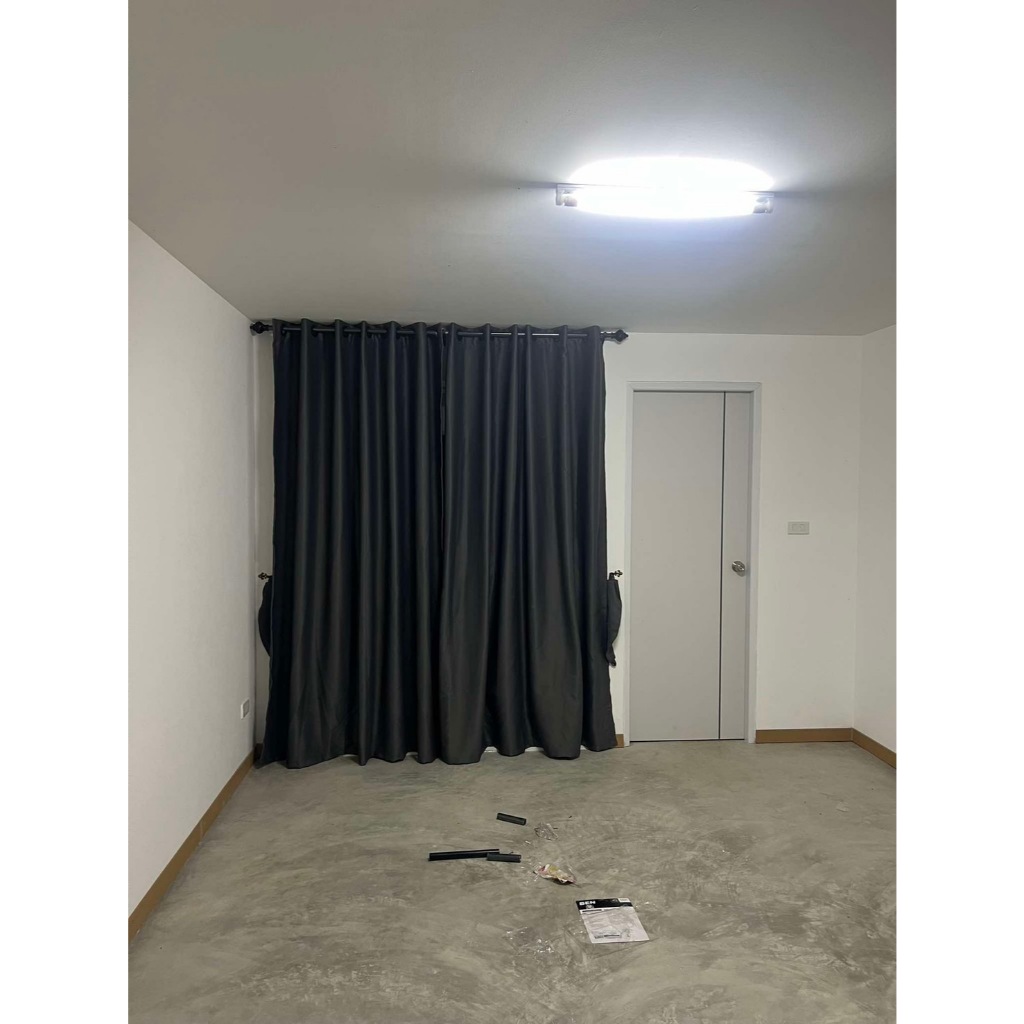 แนะนำ ผ้าม่าน ผ้าม่านสีเทาเข้ม ม่านกั้นห้อง กั้นแอร์ ผ้าม่าน3เมตร ผ้าม่านตาไก่ ตัดใหม่เตรียมส่งนานกว่าปกติ✅ ราคาพิเศษ มีเก็บเงินปลายทาง