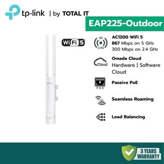 (พร้อมส่ง) TP-Link EAP225-Outdoor Omada WiFi AP กันน้ำ AC1200 สัญญาณไกล PoE กลางแจ้ง โรงแรม คาเฟ่