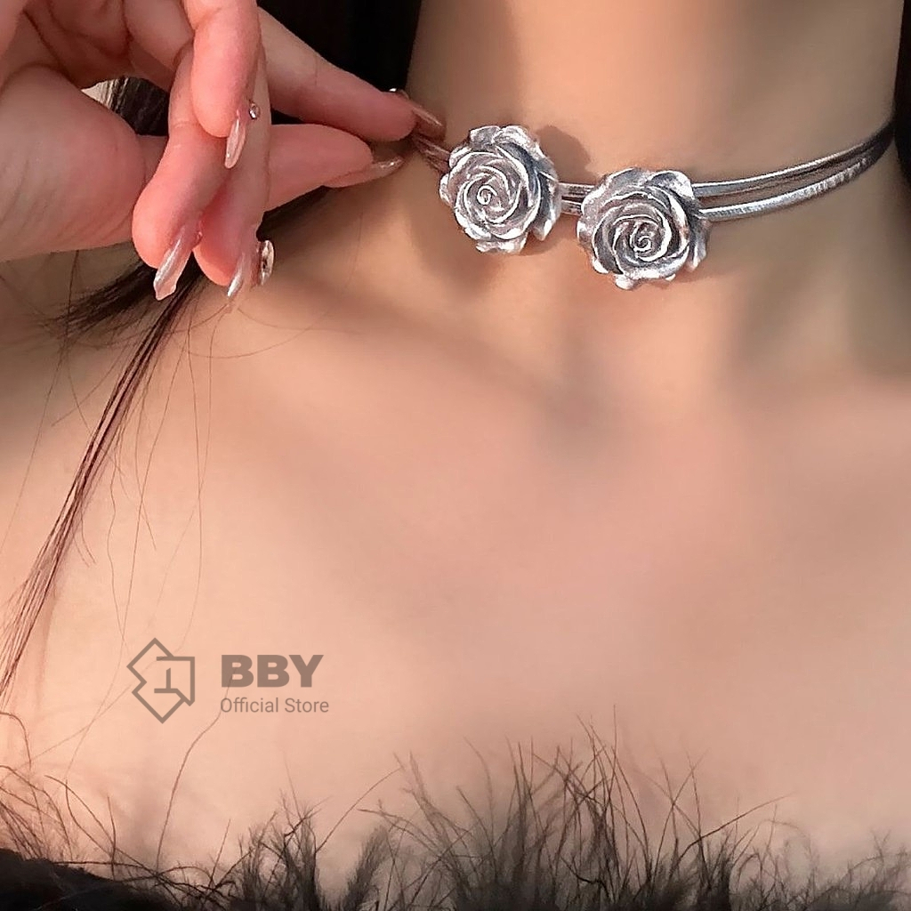 BBY สร้อยคอผู้หญิง เงินชุบเกาหลี ดีไซน์มินิมอล ของขวัญวันสำคัญ S110