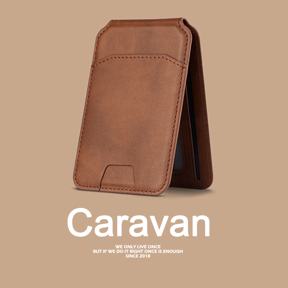 Caravan Crew Phone card holder ที่ใส่บัตรโทรศัพท์ หนัง PU เรียบหรู เท่