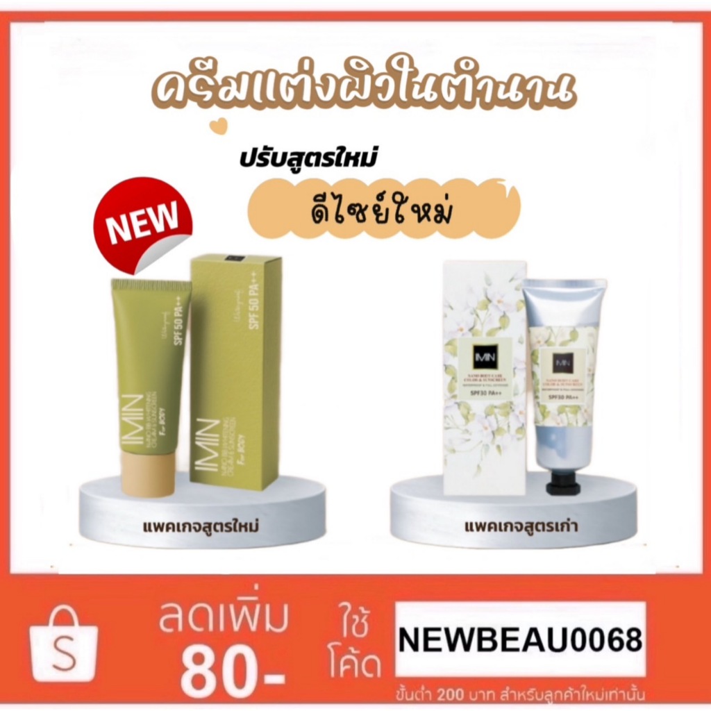 ไอมิน Imin Nano Body Care Color & Sunscreen Plus (ของแท้ 100%)