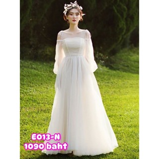 พร้อมส่งจากไทย รหัสE013-N ชุดแต่งงาน ชุดเจ้าสาว ชุดถ่ายพรีเว…