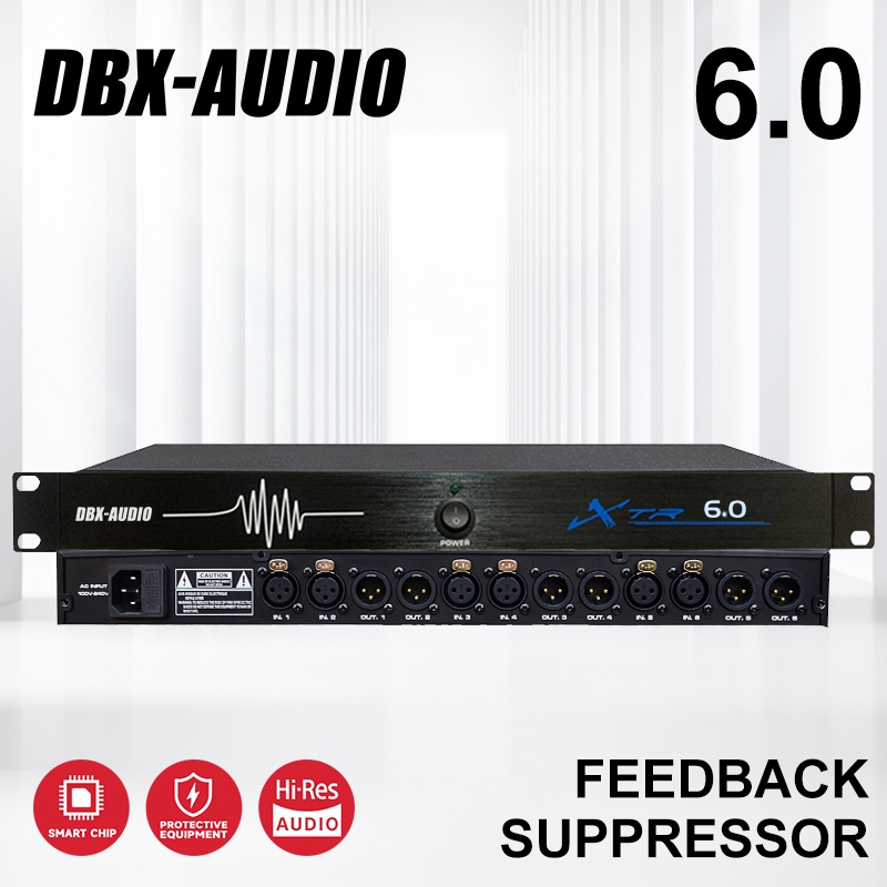 DBX-AUDIO 6.0 มืออาชีพต่อต้านเสียงหวีดหวิว Suppressor, ไมโครโฟนต่อต้านเสียงหวีดหวิว, KTV โปรเซสเซอร์เสียงด้านหน้า