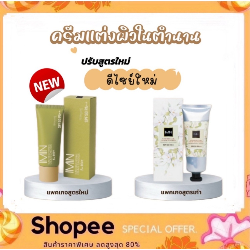 Imin Nano Body Care Color & Sunscreen Plus (ของแท้ 100%) ไอมิน นาโน ครีม
