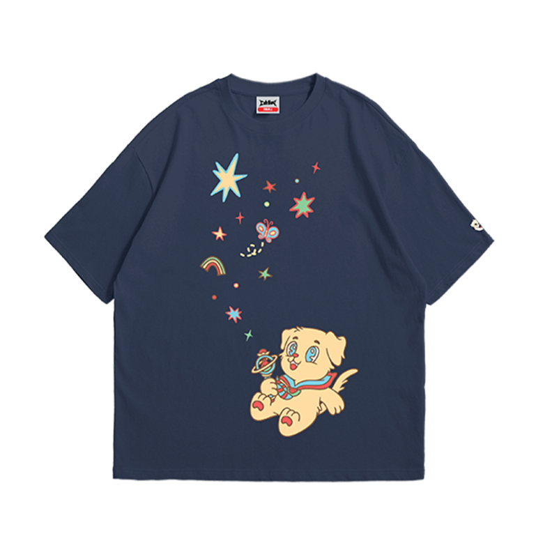 CuteBoy x Kimsensei | Fairy Sprinkle Kimkimo [Navy] T-Shirt เสื้อยืด ทรงโอเวอร์ไซส์