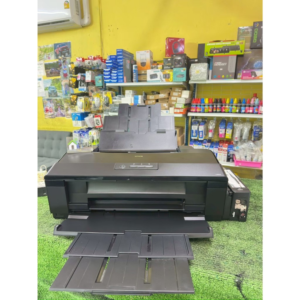 ปริ้นเตอร์ Epson L1800 Ink Tank ปริ้น A3+ มือสอง **หัวพิมพ์ 90%** ตามใบเทส ขอคนรับได้พิมพ์ความละเอีย