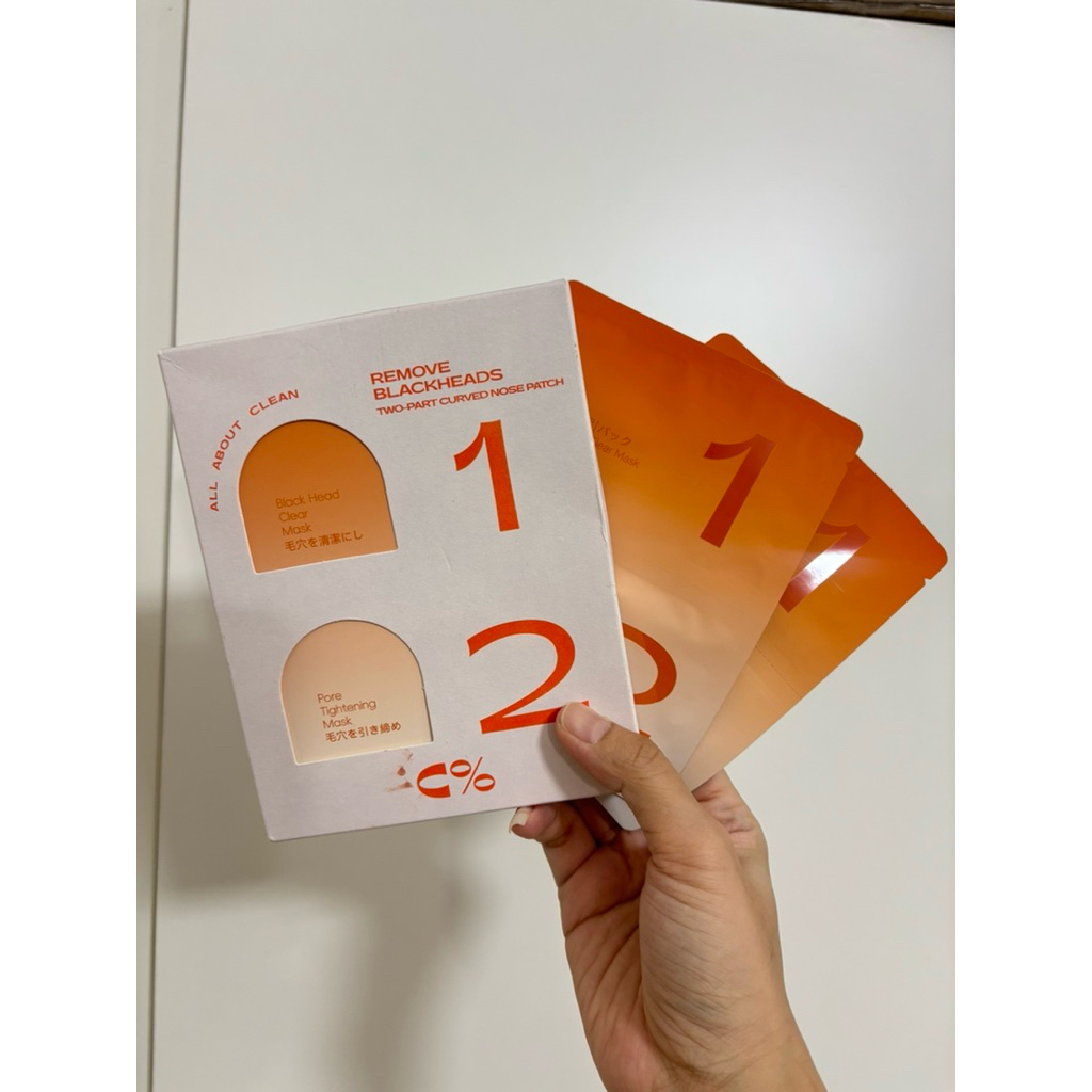 เหลือ2แผ่น C% CPercent แผ่นแปะจมูก Clear Nose  แผ่นลอกสิวเสี้ยนสำหรับจมูก Blackhead Tool Remover มาส