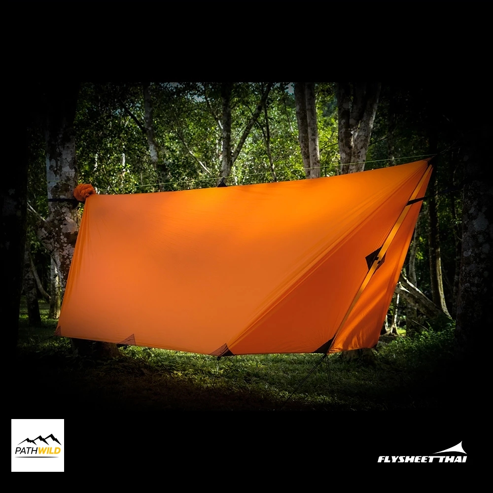 Flysheet Thai 20d Ripstop Hexa 3.6x3 tarp hammock 2000mm ฟลายชีท ทาร์ป กันฝนกันน้ำ