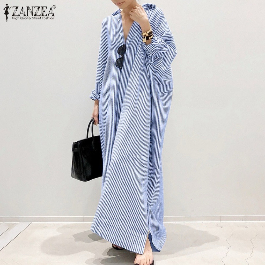 ส่งต่อ ZanzeaชุดเดรสยาวMaxi