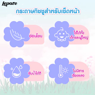 (10หิ้ว10000แผ่น) ทิชชู่เช็ดหน้า Lepare ไซส์ใหญ่ หนา4ชั้น แบบดึงแขวนได้ เกรดGB/T20808 ฟรีตะขอ2ตัว 🌷
