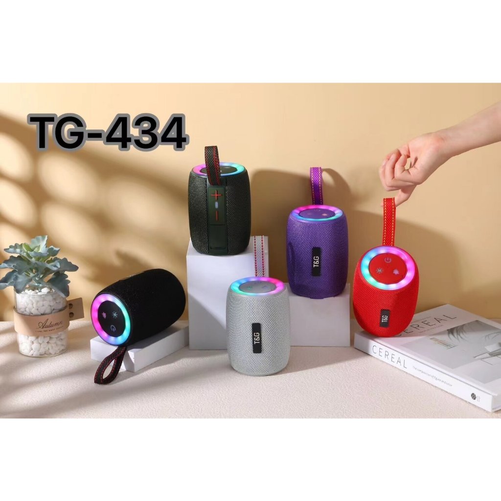 ลำโพงบลูทูธ TG-434 รองรับ USB TF ลำโพงพกพา เสียงดี มีให้เลือก4สี มีสายหิ้วพกง่าย ลำโพงบลูทูธ ไร้สาย 
