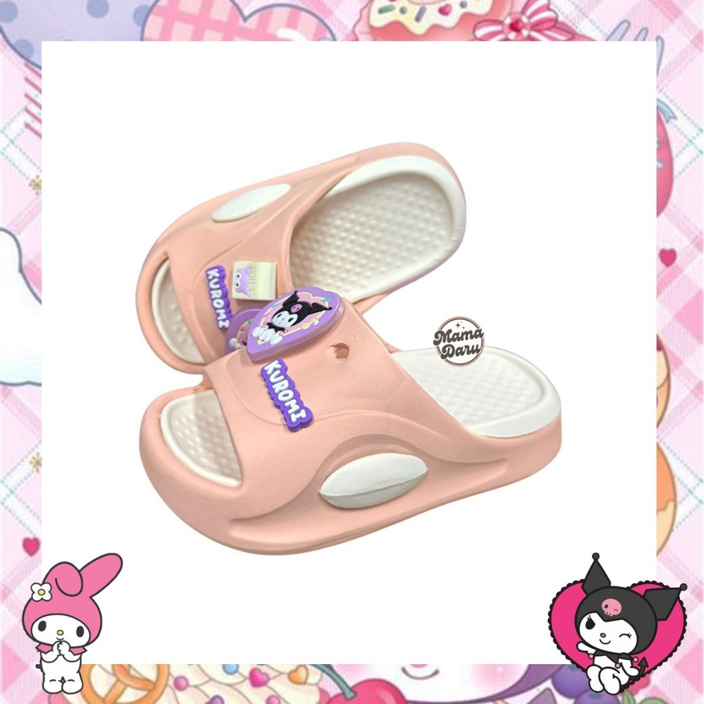 รองเท้าเด็ก คุโรมิ Kuromi หัวใจ พื้นโซฟาหนานุ่ม รองเท้าแตะเด็ก (SK8) - รูปที่ 2