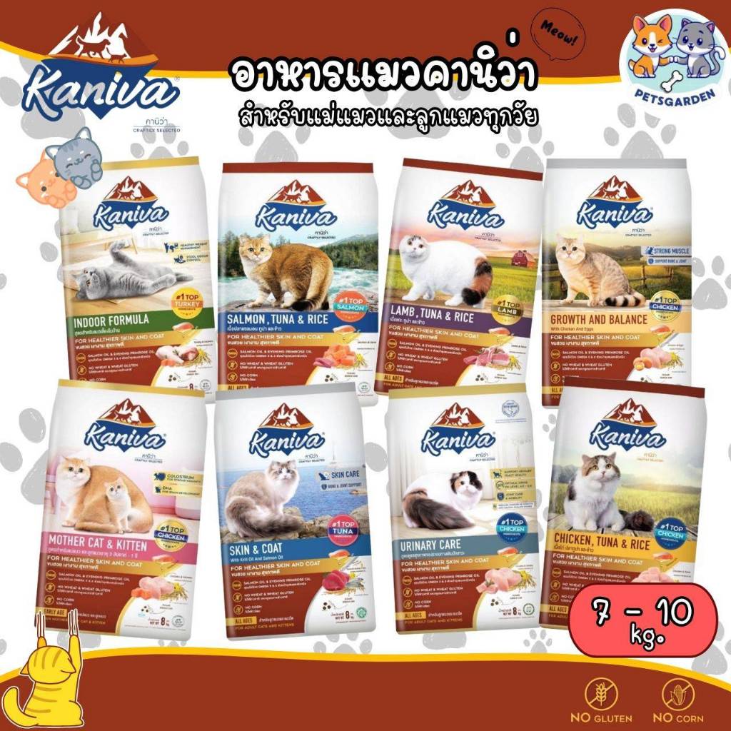Kaniva อาหารแมว คานิว่า ยกกระสอบ ขนาด 7-10 กิโล เหมาะสำหรับแมวทุกช่วงวัย