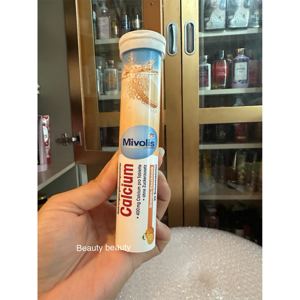 DM Mivolis Calcium วิตามินเม็ดฟู่ 20 เม็ด ฝาขาว