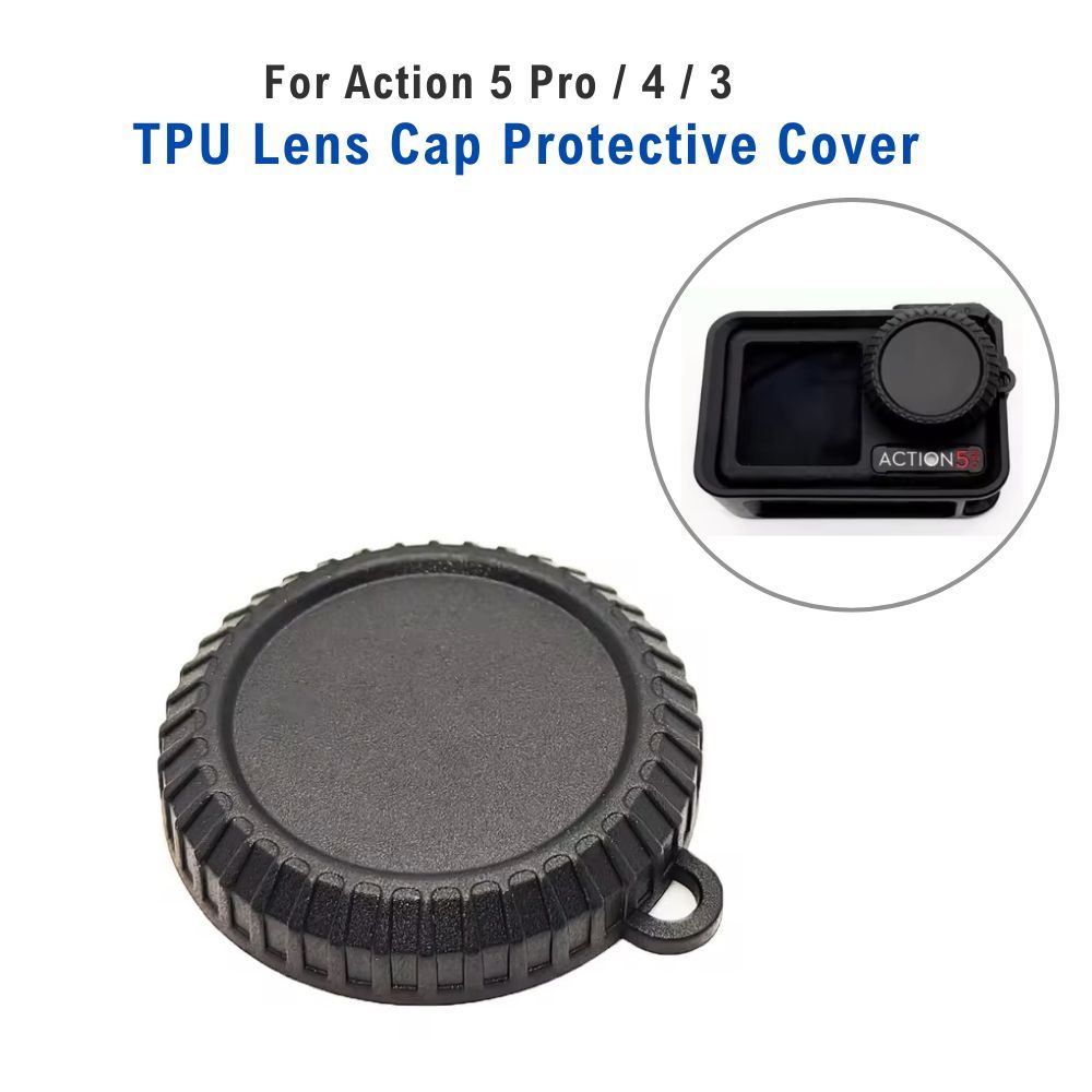 TPU Lens Protective Cover for DJI Osmo Action 5 PRO/4/3, Anti-Scratch ฝาครอบป้องกันเลนส์
