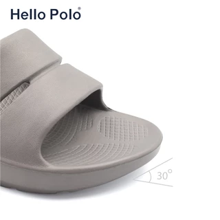 Hello Poloรองเท้าแฟชั่นลําลอง รองเท้าสุขภาพ ชาย นุ่มใส่สบาย กันน้ำ กันลื่น น้ำหนักเบา สลิปเปอร์นุ่มๆ สไตล์ทันสมัยHP8001